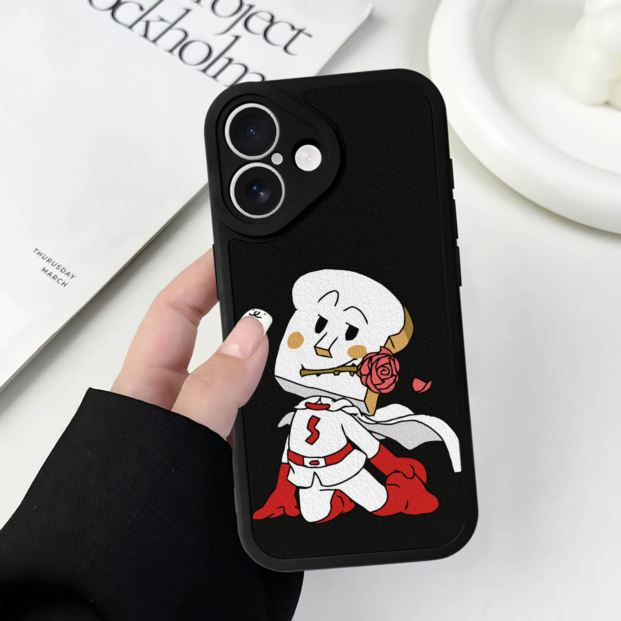 （画像用） アンパンマン Anpanman 【iPhone 16シリーズ対応】シリコンスマホケース（レザー調） 材質：シリコン